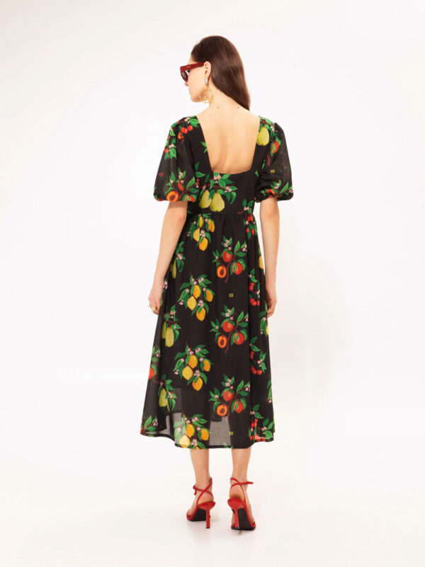 We are Square-neck Midi Dress Fruits