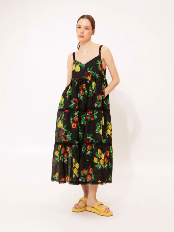 We are Tiered Midi Dress Fruits