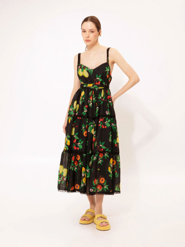 We are Tiered Midi Dress Fruits