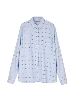 Milkwhite Oversized Shirt Blue Pets