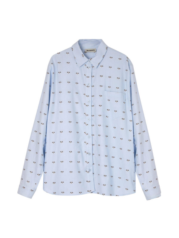 Milkwhite Oversized Shirt Blue Pets