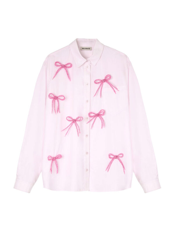 Milkwhite Pink Oversized Shirt