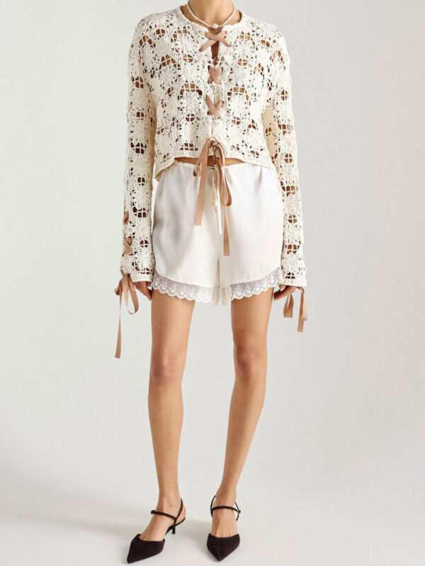 Milkwhite Crochet Jacket