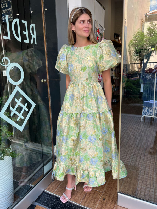 Sister Jane Pasqueflower Jacquard Midi Dress