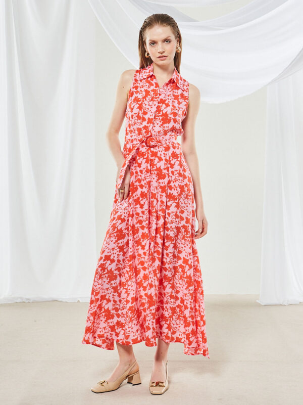 Ananke Dahlia Cupro Printed Shirtdress