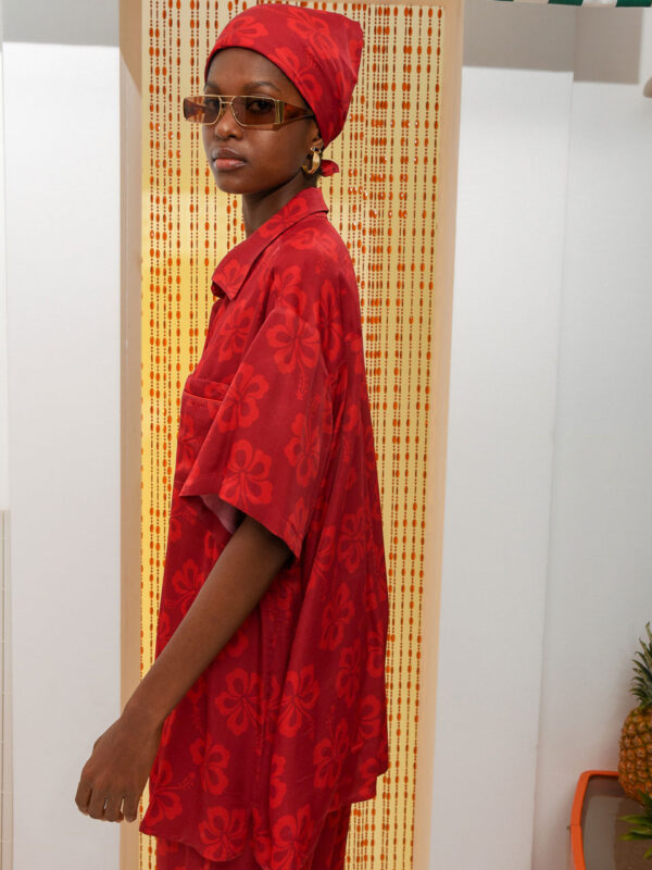 Arpyes Hibiscus Shirt Red
