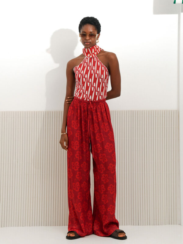 Arpyes Hibiscus Pants Red
