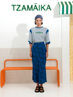 Arpyes Hibiscus Skirt Blue