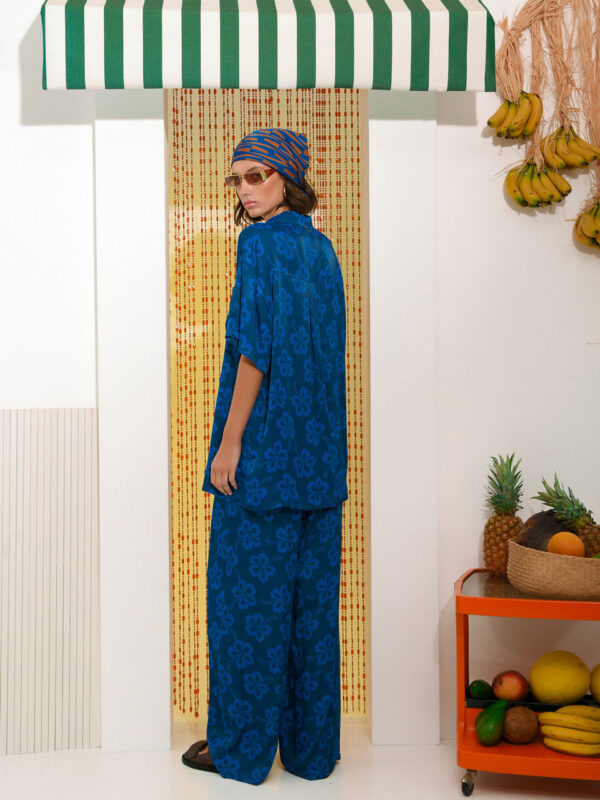 Arpyes Hibiscus Shirt Blue