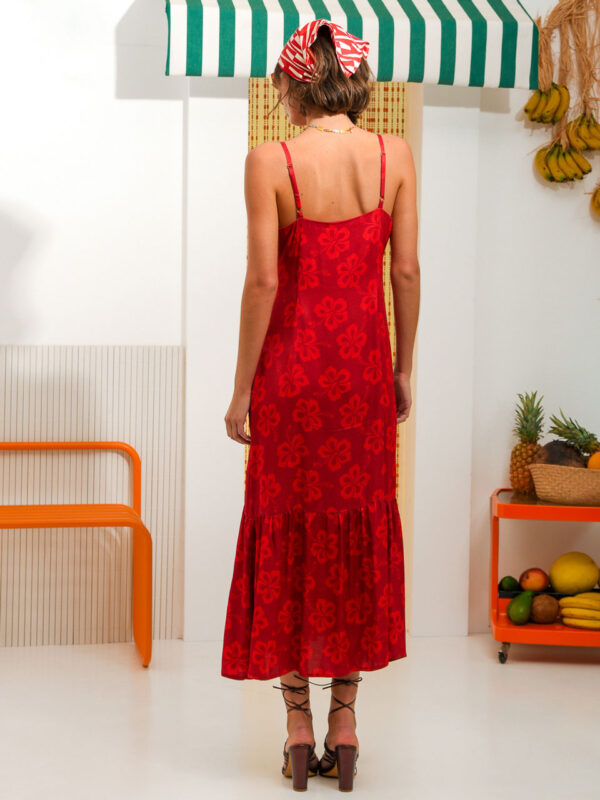 Arpyes Hibiscus Dress Red