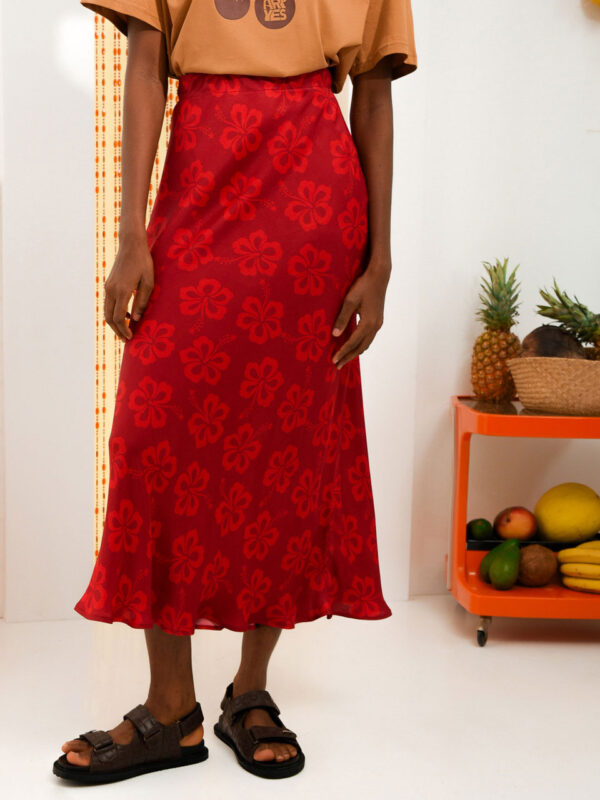 Arpyes Hibiscus Skirt Red