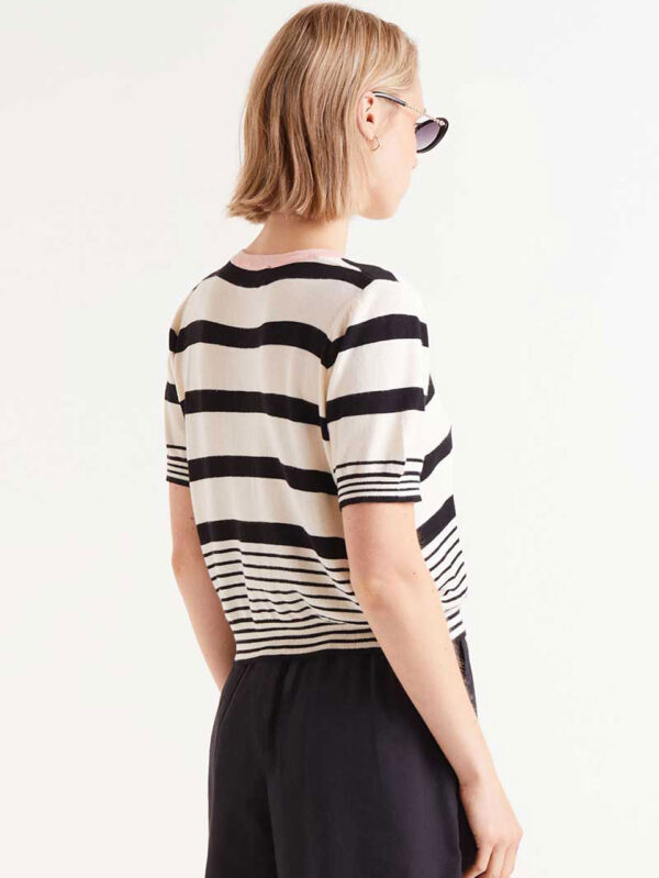 Compania Fantastica Black Striped Top