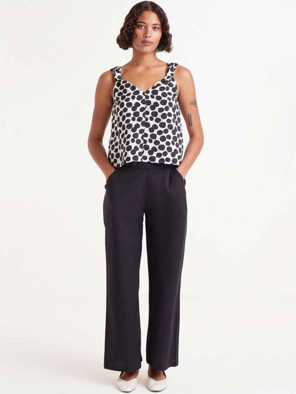 Compania Fantastica Black Striped Top