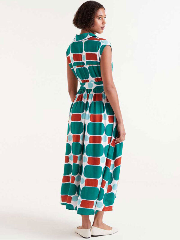 Compania Fantastica Pepper Mint Printed Long Dress