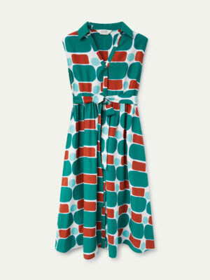 Compania Fantastica Pepper Mint Printed Long Dress