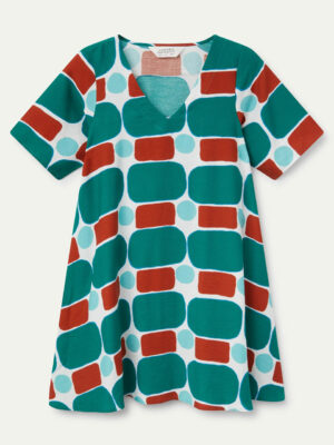Compania Fantastica Pepper Mint Printed Short Dress