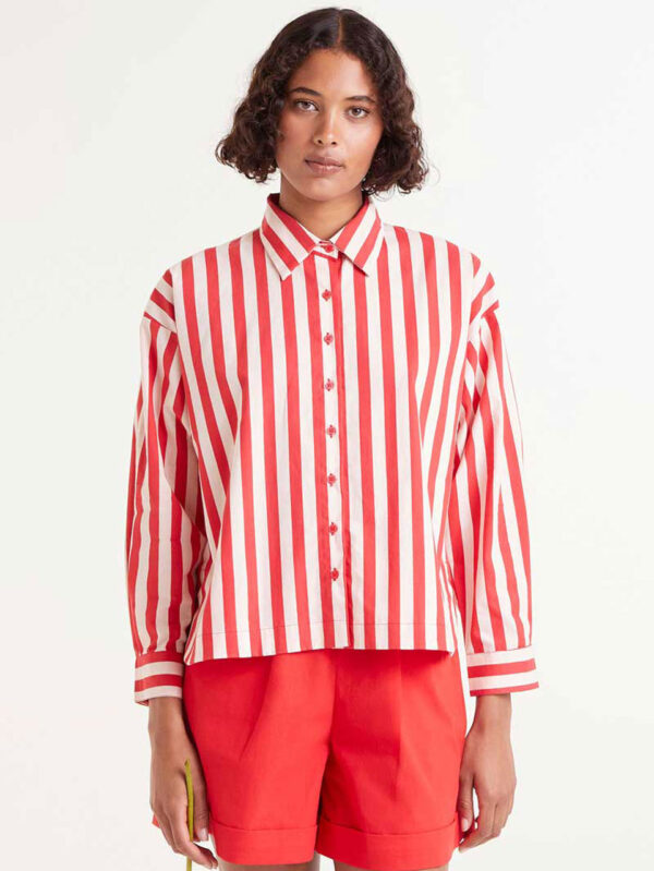 Compania Fantastica Red Striped Shirt