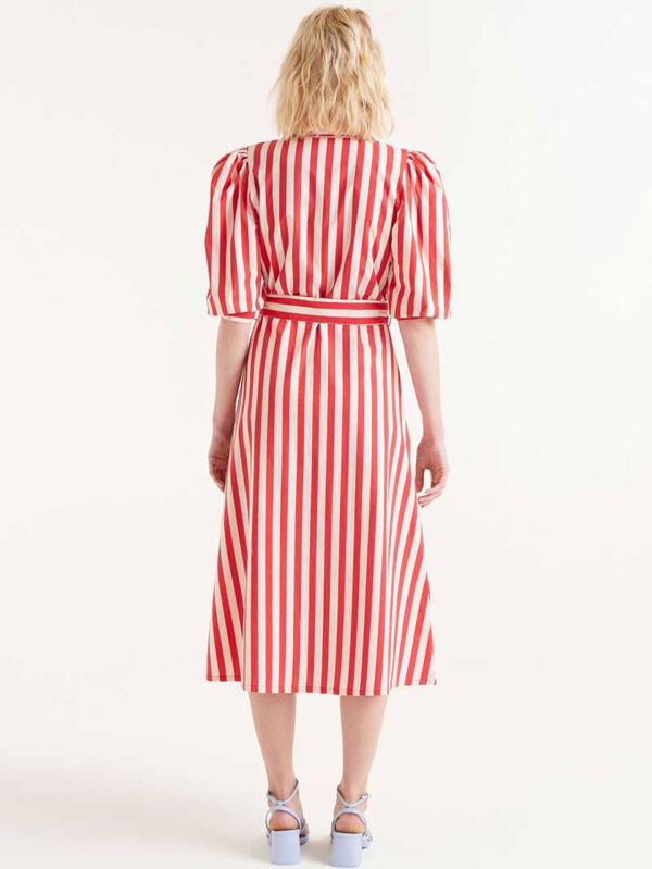 Compania Fantastica Red Striped Dress