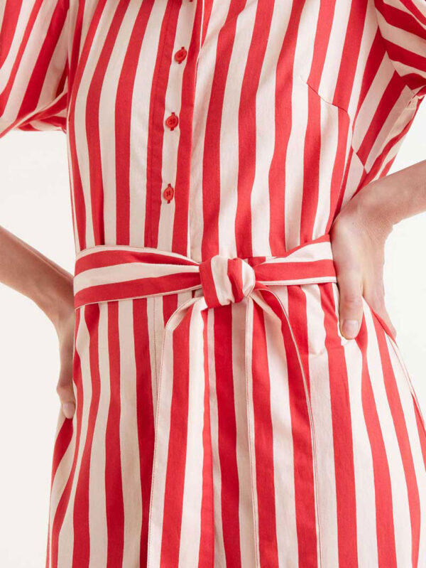 Compania Fantastica Red Striped Dress