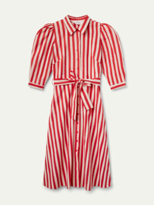 Compania Fantastica Red Striped Dress
