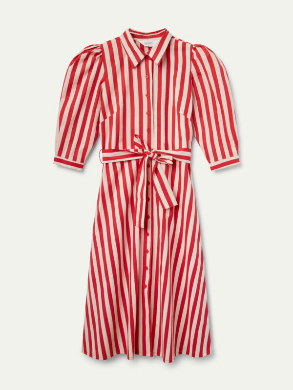 Compania Fantastica Red Striped Dress