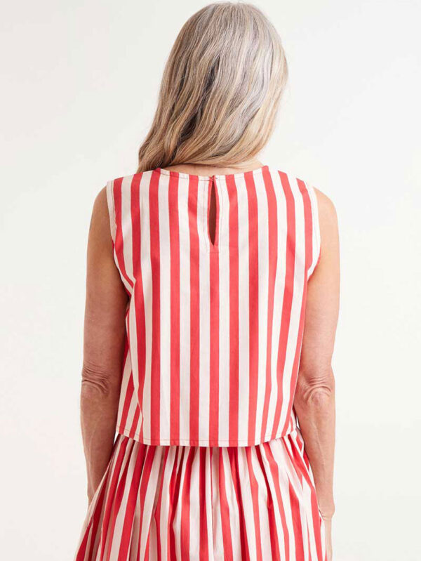 Compania Fantastica Red Striped Top