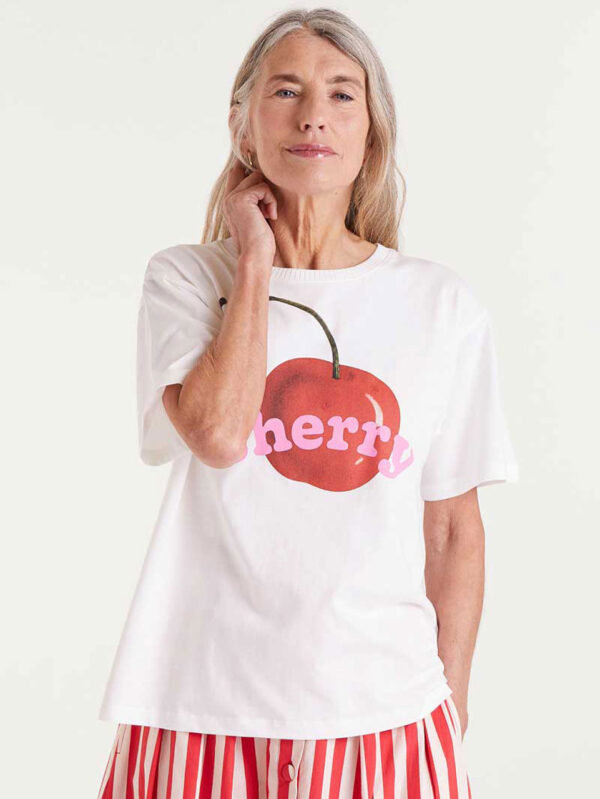 Compania Fantastica White T-shirt with Cherry