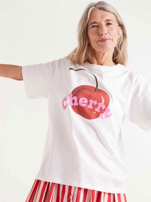 Compania Fantastica White T-shirt with Cherry