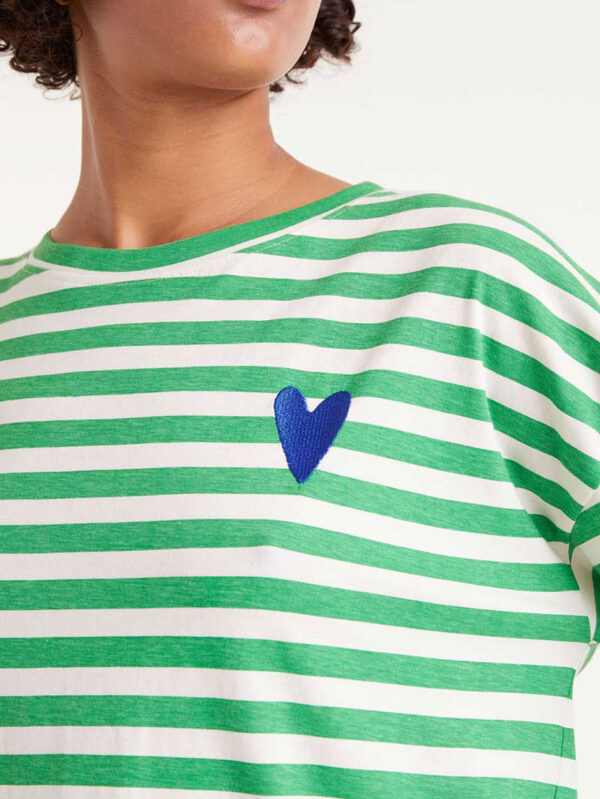 Compania Fantastica Green Striped Top