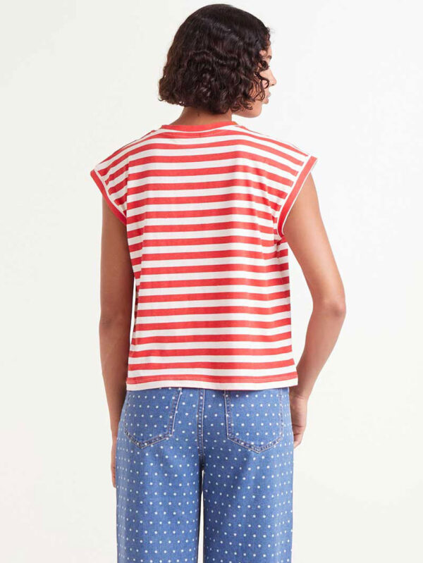Compania Fantastica Striped Top Red