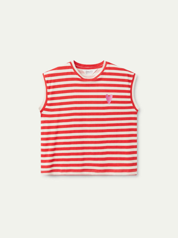 Compania Fantastica Striped Top Red