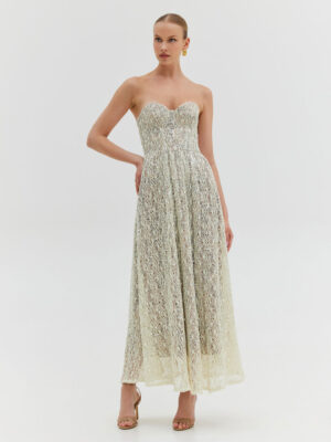 Hemithea Crystal Dress Taupe