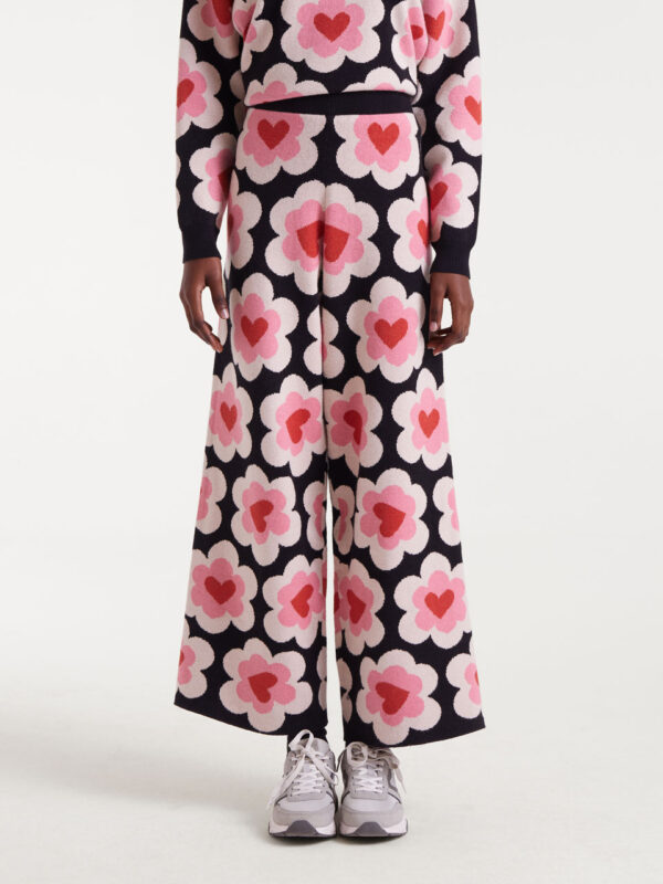 Compania Fantastica Jacquard Knit Trousers SweetHeart Print