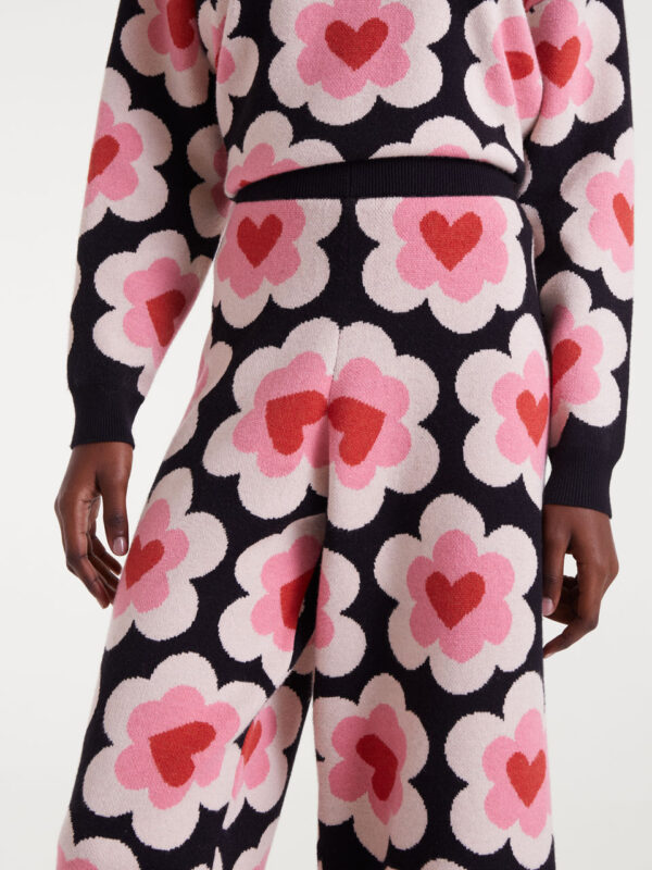 Compania Fantastica Jacquard Knit Trousers SweetHeart Print