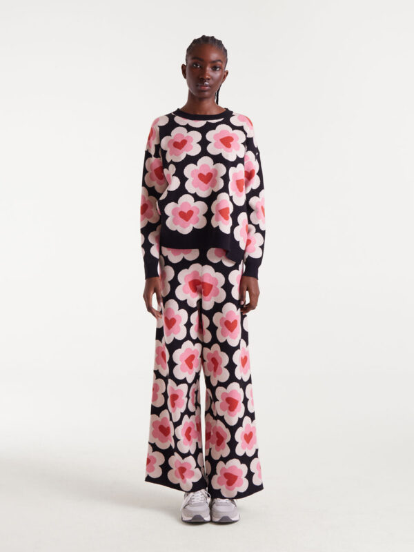 Compania Fantastica Jacquard Knit Trousers SweetHeart Print