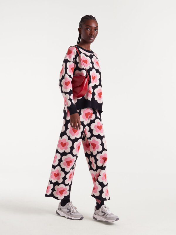 Compania Fantastica Jacquard Knit Trousers SweetHeart Print