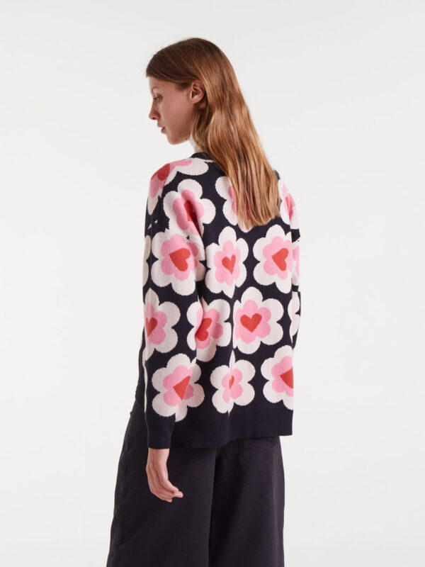 Compania Fantastica Jacquard Knit Sweater SweetHeart Print