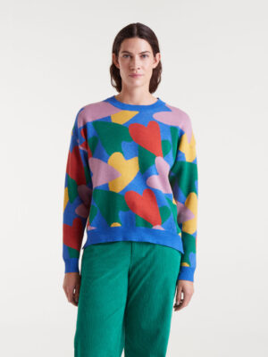 Compania Fantastica Jacquard Knit Sweater with Cupid Print