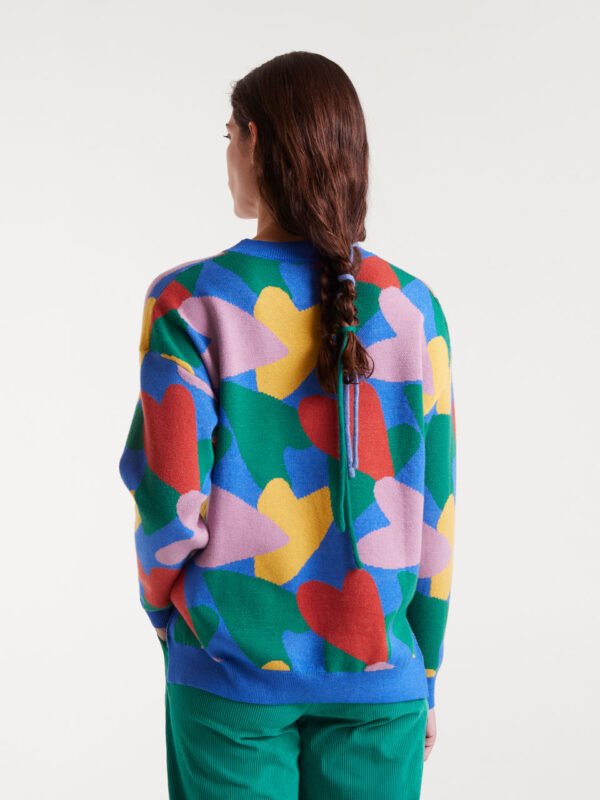 Compania Fantastica Jacquard Knit Sweater with Cupid Print