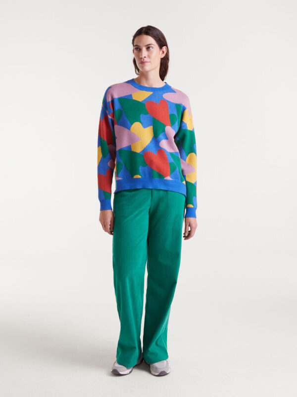 Compania Fantastica Jacquard Knit Sweater with Cupid Print