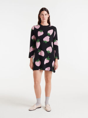 Compania Fantastica Jacquard Knit Dress with Morango Print