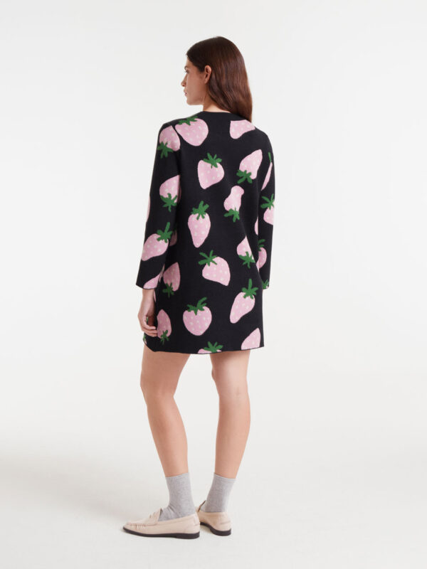 Compania Fantastica Jacquard Knit Dress with Morango Print