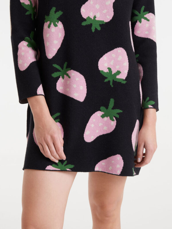 Compania Fantastica Jacquard Knit Dress with Morango Print