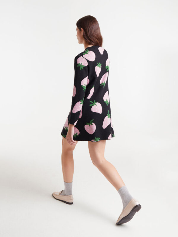 Compania Fantastica Jacquard Knit Dress with Morango Print