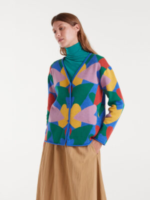 Compania Fantastica Jacquard Cardigan with Cupid Print