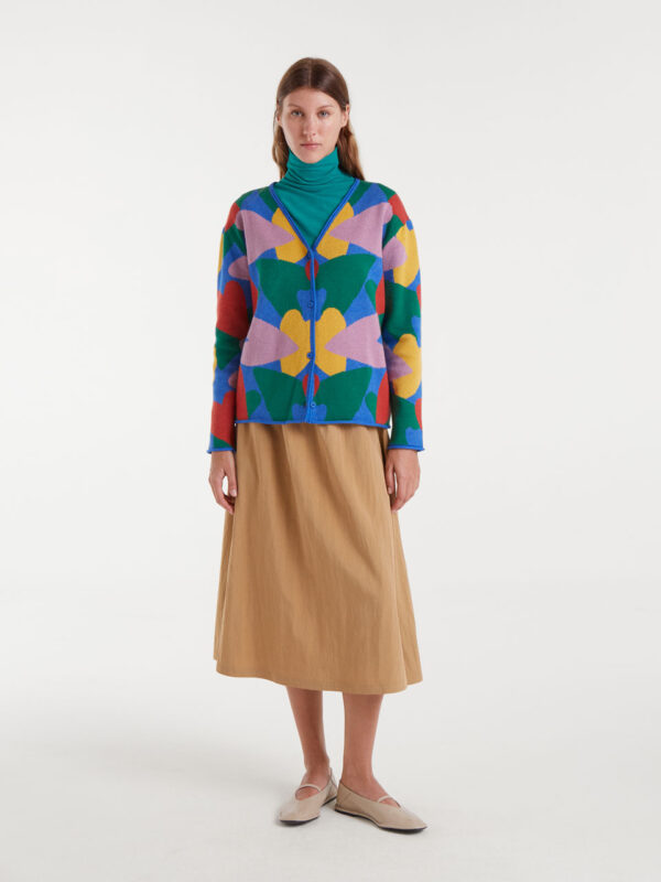 Compania Fantastica Jacquard Cardigan with Cupid Print