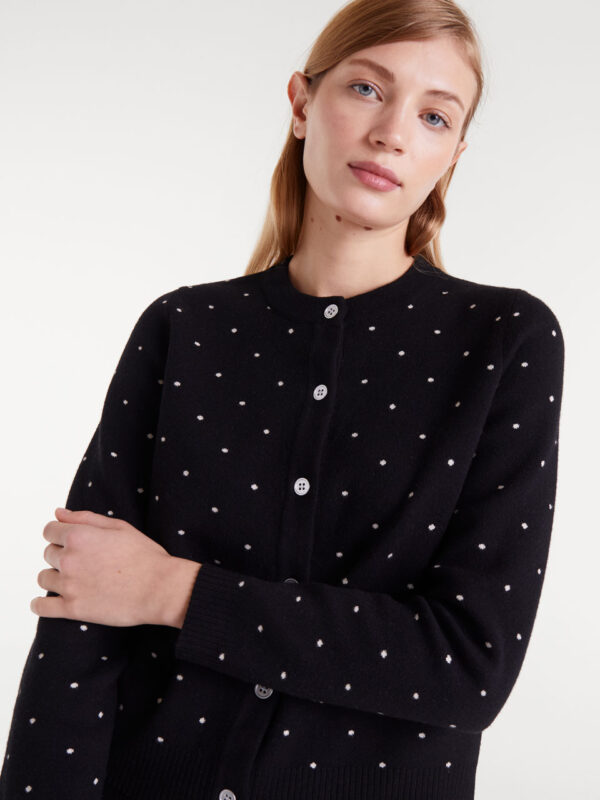 Compania Fantastica Jacquard Cardigan with Dots