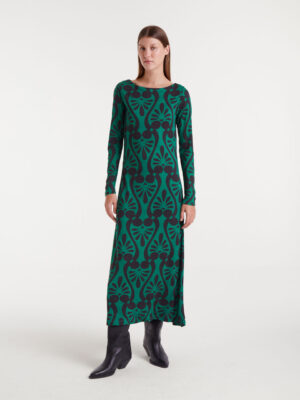 Compania Fantastica Long Dress with Baroque Print