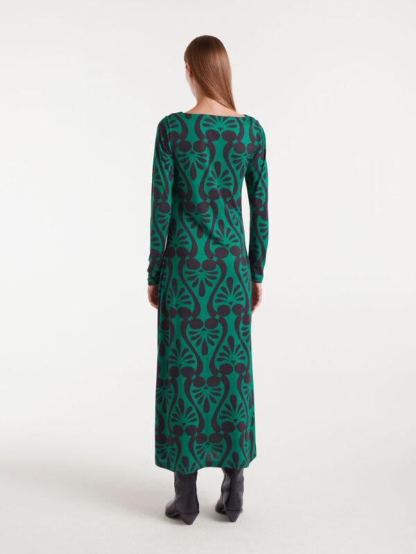 Compania Fantastica Long Dress with Baroque Print