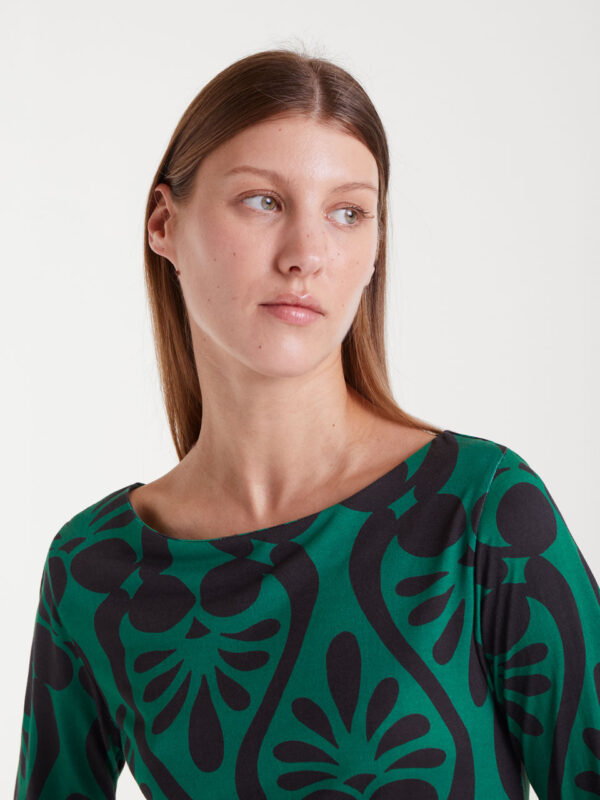 Compania Fantastica Long Dress with Baroque Print
